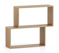 Helloshop26 Bibliothèque étagère à 3 Niveaux Rangement Ouvert 80 x 22 x 70 cm stabilisée Design Moderne en Bois Naturel 20_0010683