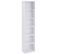 Helloshop26 Bibliothèque étagère de Rangement 6 Niveaux Meuble Cube pour Salon Bureau Chambre Style scandinave 40 x 24 x 178,5 cm Blanc 12_0004248