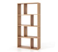 Helloshop26 Bibliothèque Ouverte géométrique 60 x 20 x 120 cm Rangement sécurisé Design Moderne avec 8 MDF Marron 20_0010686