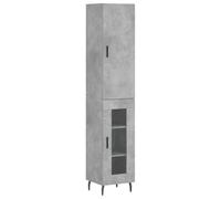 Helloshop26 Buffet bahut Commode Armoire Meuble de Rangement Organisateur Cuisine Salle de séjour Salon Haut 34,5 x 34 x 180 cm Bois d'ingénierie Gris 02_0034404