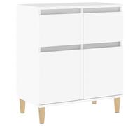 Helloshop26 Buffet bahut Commode Armoire Meuble de Rangement Organisateur Cuisine Salle de séjour Salon 60 x 35 x 70 cm Bois d'ingénierie Blanc 02_0030355