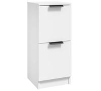 Helloshop26 Buffet bahut Commode Armoire Meuble de Rangement Organisateur Cuisine Salle de séjour Salon 30 x 30 x 70 cm Bois d'ingénierie Blanc 02_0030220