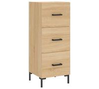Helloshop26 Buffet bahut Commode Armoire Meuble de Rangement Organisateur Cuisine Salle de séjour Salon Sonoma 34,5 x 34 x 90 cm Bois d'ingénierie Marron 02_0031523