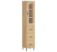 Helloshop26 Buffet bahut Commode Armoire Meuble de Rangement Organisateur Cuisine Salle de séjour Salon Haut Sonoma 34,5 x 34 x 180 cm Bois d'ingénierie Marron 02_0033962