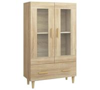 Helloshop26 Buffet bahut Commode Armoire Meuble de Rangement Organisateur Cuisine Salle de séjour Salon Haut Sonoma 70 x 31 x 115 cm Bois d'ingénierie Marron 02_0034196
