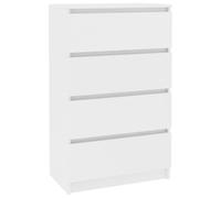 Helloshop26 Buffet bahut Commode Armoire Meuble de Rangement Organisateur Cuisine Salle de séjour Salon 60 x 35 x 98,5 cm Bois d'ingénierie Blanc 02_0030374