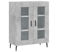 Helloshop26 Buffet bahut Commode Armoire Meuble de Rangement Organisateur Cuisine Salle de séjour Salon 69,5 x 34 x 90 cm Bois d'ingénierie Gris 02_0032055