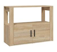 Helloshop26 Buffet bahut Commode Armoire Meuble de Rangement Organisateur Cuisine Salle de séjour Salon Sonoma 80 x 30 x 60 cm Bois d'ingénierie Marron 02_0031714