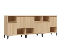 Helloshop26 Buffet bahut Commode Armoire Meuble de Rangement Organisateur Cuisine Salle de séjour Salons 3 pcs Sonoma 60 x 35 x 70 cm Bois d'ingénierie Marron 02_0037098