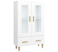 Helloshop26 Buffet bahut Commode Armoire Meuble de Rangement Organisateur Cuisine Salle de séjour Salon Haut 70 x 31 x 115 cm Bois d'ingénierie Blanc 02_0032762