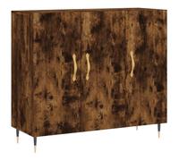Helloshop26 Buffet bahut Commode Armoire Meuble de Rangement Organisateur Cuisine Salle de séjour Salon 90 x 34 x 80 cm Bois d'ingénierie Marron 02_0031128