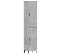 Helloshop26 Buffet bahut Commode Armoire Meuble de Rangement Organisateur Cuisine Salle de séjour Salon Haut 34,5 x 34 x 180 cm Bois d'ingénierie Gris 02_0034361