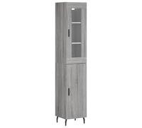 Helloshop26 Buffet bahut Commode Armoire Meuble de Rangement Organisateur Cuisine Salle de séjour Salon Haut Sonoma 34,5 x 34 x 180 cm Bois d'ingénierie Gris 02_0035338