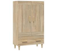 Helloshop26 Buffet bahut Commode Armoire Meuble de Rangement Organisateur Cuisine Salle de séjour Salon Haut Sonoma 70 x 31 x 115 cm Bois d'ingénierie Marron 02_0034199