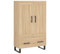 Helloshop26 Buffet bahut Commode Armoire Meuble de Rangement Organisateur Cuisine Salle de séjour Salon Haut Sonoma 69,5 x 31 x 115 cm Bois d'ingénierie Marron 02_0034083