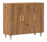 Helloshop26 Buffet bahut Commode Armoire Meuble de Rangement Organisateur Cuisine Salle de séjour Salon Artisanal 90 x 34 x 80 cm Bois d'ingénierie Marron 02_0030824