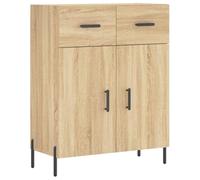 Helloshop26 Buffet bahut Commode Armoire Meuble de Rangement Organisateur Cuisine Salle de séjour Salon Sonoma 69,5 x 34 x 90 cm Bois d'ingénierie Marron 02_0031674