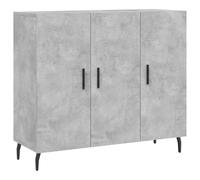 Helloshop26 Buffet bahut Commode Armoire Meuble de Rangement Organisateur Cuisine Salle de séjour Salon 90 x 34 x 80 cm Bois d'ingénierie Gris 02_0032117