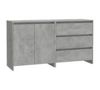 Helloshop26 Buffet bahut Commode Armoire Meuble de Rangement Organisateur Cuisine Salle de séjour Salons Lot de 2 Bois d'ingénierie Gris 02_0036878