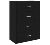 Helloshop26 Buffet bahut Commode Armoire Meuble de Rangement Organisateur Cuisine Salle de séjour Salon 60 x 31 x 84 cm Bois d'ingénierie Noir 02_0035978