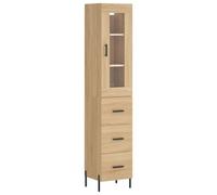 Helloshop26 Buffet bahut Commode Armoire Meuble de Rangement Organisateur Cuisine Salle de séjour Salon Haut Sonoma 34,5 x 34 x 180 cm Bois d'ingénierie Marron 02_0033966