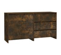 Helloshop26 Buffet bahut Commode Armoire Meuble de Rangement Organisateur Cuisine Salle de séjour Salons Lot de 2 Bois d'ingénierie Marron 02_0036754