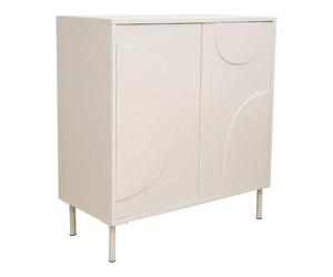 Helloshop26 Buffet Commode Meuble de Rangement Salon entré Chambre Holea avec 2 Portes 75 x 70 x 34 cm Beige 03_0009023