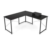 Helloshop26 Bureau d'angle 150 x 150 x 74 cm Ajustable à Bureau Droit Grand Table pour 2 Personnes Noir 20_0005642