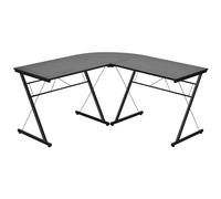 Helloshop26 Bureau d'ordinateur en Forme de L détachable à Angle réversible 150x150x76cm Noir 20_0004835