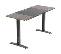 Helloshop26 Bureau Poste de Travail Table électrique Salinas à Hauteur réglable 73-118 cm rectangulaire Effet Noyer 03_0006660