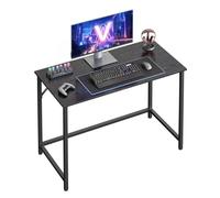 Helloshop26 Bureau Table Poste de Travail Petite Taille 100 x 50 x 75 cm pour Bureau Salon Chambre Assemblage Simple métal Style Industriel Noir 12_0004683