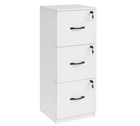 Helloshop26 Caisson de Bureau à 3 tiroirs Meuble de Rangement de Document Support d’imprimante 3 tiroirs verrouillables Rail de Suspension réglable pour dossiers a4 12_0004803