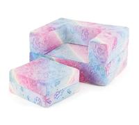 Helloshop26 Canapé modulaire Enfants 71 x 53 x 34,5 cm 5 en 1 léger et sécurisé Ambiance Cosy en Flanelle Licorne Arc-en-Ciel 20_0011023