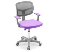 Helloshop26 Chaise de Bureau pour Enfants 54 x 50 x 91,5 cm rembourrée avec Soutien Lombaire Design en PP Violet 20_0011130