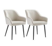 Helloshop26 Chaise de Salle à Manger Fauteuil siège rembourrée avec accoudoirs Largeur d’Assise 49 cm Pieds en métal revêtement en Velours Charge 110 kg pour Salon Chambre Gris 12_0004913