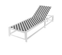 Helloshop26 Chaise Longue de Patio réglable 200 x 68 x 32/99 cm avec 6 Positions rabattables et Roues Pratiques en métal Noir 20_0011245