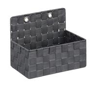 Helloshop26 Corbeille de rangement murale pratique 20 x 25 x 16,5 cm décorative style tressé en plastique beige 13_0008774