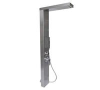 Helloshop26 Douche de Jardin de Pluie en Acier à Fixer au Mur Inoxydable 130 cm avec Buses de Massage Jet Pluie 16_0002769
