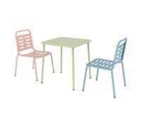 Helloshop26 Ensemble de 3 Meubles pour Enfants Vert Bleu Rose 03_0009383