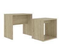 Helloshop26 Ensemble de Table Basse Sonoma 48 x 30 x 45cm Bois ingénierie Marron 02_0042123