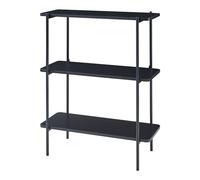 Helloshop26 Étagère Design Intemporel Salon Chambre Meuble de Rangement autoportante 100 x 80 x 34 cm Noir 03_0011153