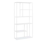 Helloshop26 Étagère Design Intemporel Salon Chambre Meuble de Rangement autoportante 188 x 90 x 30 cm Acier Blanc 03_0011156