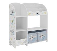Helloshop26 Étagère Design Intemporel Salon Chambre Meuble de Rangement Enfant à Motif 100 x 93 x 30 cm Panneau de Particules Blanc 03_0011208