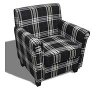 Helloshop26 Fauteuil Chaise siège Lounge Design Club Sofa Salon avec Coussin Tissu Noir 1102042/3