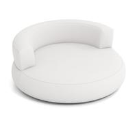 Helloshop26 Fauteuil Gonflable Lounge 160 x 164 x 61 cm Confort Total Amovible Design Ergonomique en Polyester Blanc 20_0017845