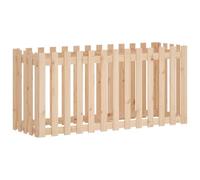Helloshop26 Jardinière bac lit surélevé Plantes Fleurs terrasse Jardin de Jardin Design de clôture 150 x 50 x 70cm pin Massif Marron 02_0039802