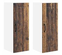 Helloshop26 Lot de 2 armoires murales de Cuisine Modernes avec Plusieurs Compartiments 30 x 31 x 80 cm en Bois d'ingénierie Bois Ancien 02_0054040