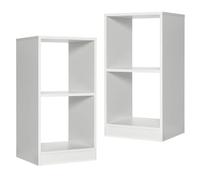Helloshop26 Lot de 2 étagères bibliothèque 38 x 33 x 72,5 cm stabilité renforcée Design Moderne en Bois Blanc 20_0011839