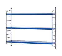 Helloshop26 Lot de 2 étagères murales Meuble de Rangement Moderne 50 x 60 x 15 cm Acier Bleu 03_0009744