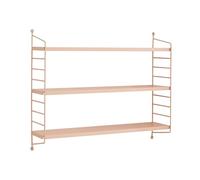 Helloshop26 Lot de 3 étagères murales Meuble de Rangement Moderne Acier 50 x 60 x 15 cm Beige pêche 03_0009782